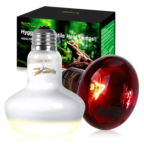75W Reptile Heat Lamp Bulbs 2-Pack — UVA Daylight & Infrared Night Combo, Efficient Basking Light for Bearded Dragon, Lizard, Turtle, Chicken, E26 Base - color: Multi-colored, size: 75W