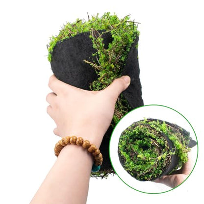 Terrarium Moss Background 7.9 x 39 Inch, Reptile Backdrop Wall Decor and Artificial Moss Reptile Amphibian Cage Decoration for Lizard Bearded Dragon Snake Frog Chameleon Leopard Gecko Tortoise