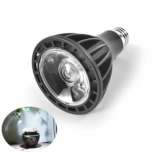 Sxminer 18W Full Spectrum LED Plant Light Bulb, E26/E27 Base, High PPFD 120LM/W, 5800K Cool Daylight, 24° Focused Beam, CRI 98+, for Indoor Plants, Seedlings, Succulents, Greenhous – 1 Pack