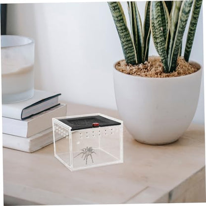 Small Animal Breeding Box Acrylic Reptile Case Waterfall for Lizards Spiders Easy Viewing Design