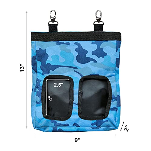 Guinea Pig Hay Feeder, Hanging Rabbit Hay Feeder Bag for Guinea Pigs Bunnies Chinchillas. Camoblue - color: Camoblue