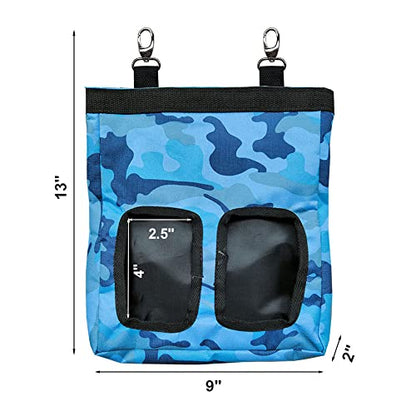 Guinea Pig Hay Feeder, Hanging Rabbit Hay Feeder Bag for Guinea Pigs Bunnies Chinchillas. Camoblue - color: Camoblue