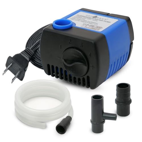 66 GPH Submersible Water Pump - Adjustable Quite Aquariums, Fountains, Hydroponics, and Pond Pump, 1.9 ft Lift, 2.5W - 5 Pack - color: Blue; 5 Pack, size: 66 GPH