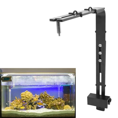 Fish Tank Light Stand,Aluminum Alloy Adjustable Height Fish Tank Lamp Stand Reptile Lamp Bracket for Aquariums with High Stability (Black) - color: Black