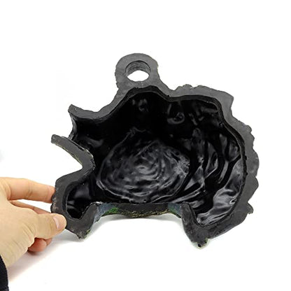 JIHAQUA Resin Large Turtle Tank Accessories Reptile Hideouts Cave Habitat Decor for Gecko Leopard Lizards Toad