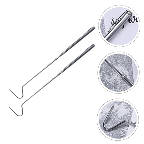 VOSAREA Stainless Steel Adjustable Snake Grabbing Hook 71cm Portable Reptile Catching Tool for Safe Handling and Retrieval of Snakes