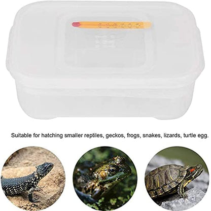 Still Awake Reptile Egg Incubator Professional Hatcher Hatching Box Case Tray Plastic Breeding Incubator for Hatching Snake,Lizards, Reptiles,Gecko(12 Slots with Thermometer)