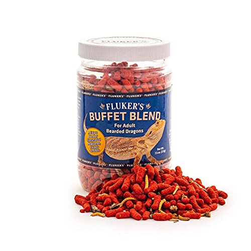 Fluker's 76044 Buffet Blend Adult Formula Bearded Dragon Formula, 7.5oz - size: 7.5 Ounce (Pack of 1)
