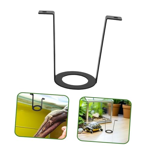 VILLCASE 2pcs Reptile Heat Lamp Holder U-Shaped Metal Bracket with Ceramic Socket Mount for Terrarium Glass Tank Lighting Reptile Pet Habitat