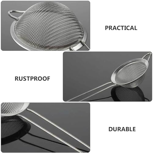 Abaodam 2pcs Reptiles Sand Scoop and Lizard Dung Sieve Shovel with Metal Mesh for Terrarium Cleaning, Fine Mesh Shovel for Reptile Box Substrate Waste Removal