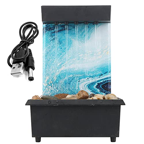Tabletop Ball Fountain Waterfalls,Irregular Stone Water Fountain Indoor for Relaxation,Home/Office Decoration Meditiation Water Resin, House Warming Gifts New Home (#1) - color: #1