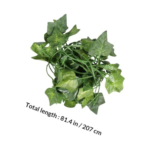 8pcs Artificial Climbing Vines with 10mm Flexible Rattan, 1m Long Jungle Simulation Plant with Suction Cups for Reptile Terrarium Habitat Decor
