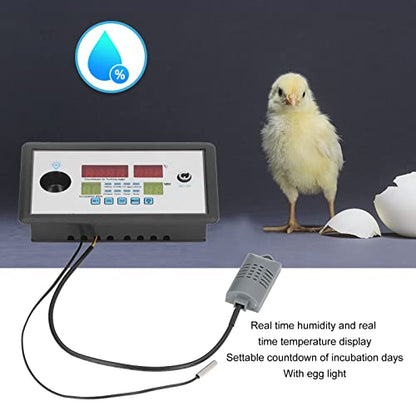 Zerodis Poultry Incubator Thermostat, Humidity and Temperature Intelligent Egg Incubator Thermostat Reptile Incubator Thermostat Incubator Thermostat for Duck Goose Eggs