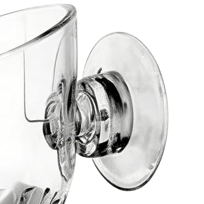Acrylic Aquarium Plant Holder, Clear Suction Cup Holder, Aquatic Plant Pot for Hydroponics, Container, Acrylic with Suction, Indoor Gardening Accessory for Terrarium Pond - size: Small