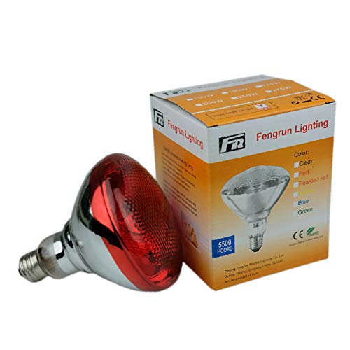 Infrared Bulb Red Hard Explosion-Proof Glass Infrared Heat Lamp Bulb for Chicks, Chicken, Pet, Bathroom Warming Light Bulb (120V,150W) - color: Light Red-150w