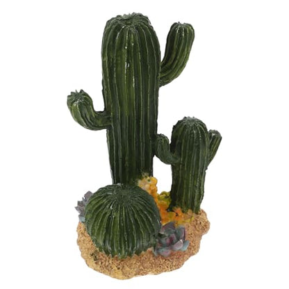 Toyvian Artificial Cactus Plants Large Resin Simulation for Reptile Terrarium Desert Landscape Decoration Suitable for Turtle and Lizard Habitat