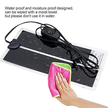 Reptile Heating Pad with Temperature Adjustment 7W/ 14W/ 20W Under Tank Terrarium Heater Heat Mat for Turtle, Tortoise, Snakes, Lizard, Gecko (7W) - size: 7W