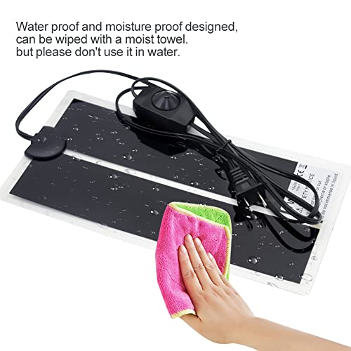Reptile Heating Pad with Temperature Adjustment 7W/ 14W/ 20W Under Tank Terrarium Heater Heat Mat for Turtle, Tortoise, Snakes, Lizard, Gecko (7W) - size: 7W