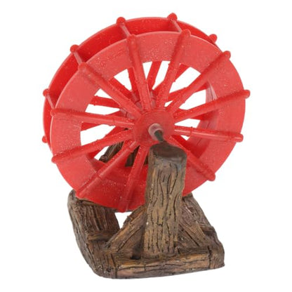 jojofuny Miniature Aquarium Water Wheel Fish Tank Fountain Decorative Plastic Water Mill Model for Aquatic Environments and Fish Tank, Increases Oxygen Supply Realistic Design for Hotels