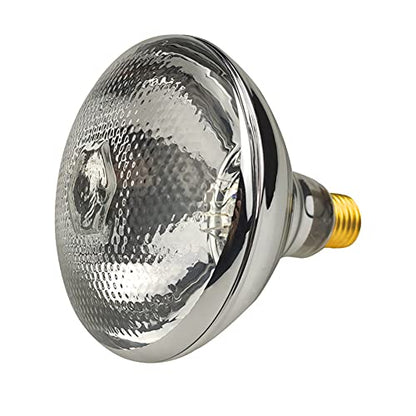 2 Pack Heat Lamp Clear Infrared Bulbs PAR38/125 Watts Glass Lamp Bulb for Food Service, Brooder Bulb, Chicks, Pet, Bathroom, Light Therapy Use E26 Base, Flood Light Heat Lamp. - style: PAR38/125 Watts