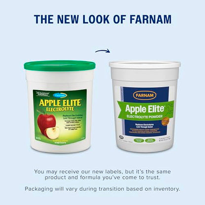 Farnam Apple Elite Horse Electrolytes Powder Supplement, Replaces Vital Minerals, Encourages Hydration, Sugar-Free, Contains Sodium, Potassium, Calcium & Magnesium, Apple Flavored, 5 lb - size: 5 pounds