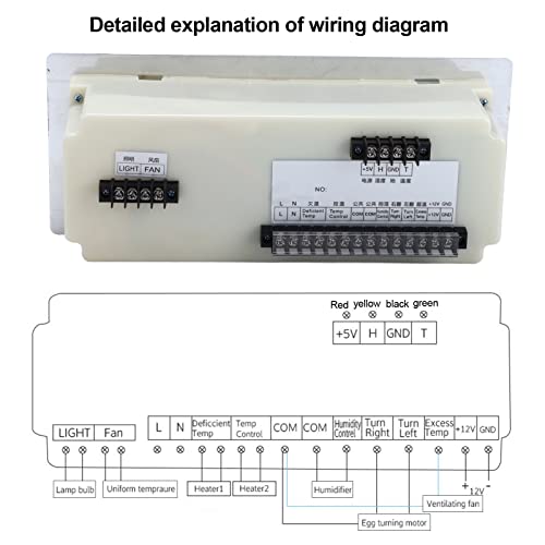 110V Egg Incubator Controller, XM-18D Digital Automatic Temperature Humidity Control Thermostat with Sensor Probe for Homebrew Incubator Greenhouse