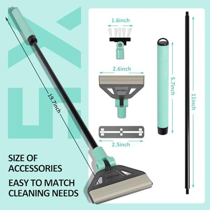 UPETTOOLS Aquarium Algae Scraper, Stainless Steel Glass Cleaner | 5 Stainless Blades, Adjustable Head, Safe for Glass, Ergonomic Handle, 19.7"
