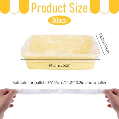 50 PCS Disposable Plastic Cage Liners, Small Animals Leak Proof Toilet Film Litter Pan Bags Film Litter Box Liners for Rabbits, Guinea Pigs, Chinchillas, Hedgehogs, Birds