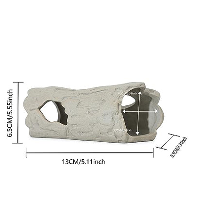 ALEGI Aquarium Rock Smooth Cave Decor for Shrimp Cichlid Hiding Breeding Betta Tunnel Decorations - style: Rock201