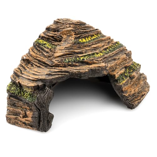 Reptile Hide Cave - Naturalistic Terrarium Décor for Reptiles and Amphibians, Safe & Comfortable Hideout