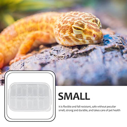 HANABASS Clear Container Clear Container 14 Compartments Eggs Incubation Tray Reptile Hatchery Breeding Box Mini Turtle Incubator Compartments Eggs Incubation Tray Tool White Reptisoil