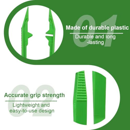 4 Pcs Plastic Tweezers for Feeding Reptiles,10cm Plastic Feeding Reptile Tongs Feeding Tweezers Reptile for Snakes Lizard Tortoise Gecko Kids Tweezers for Beads Children Handmade DIY Crafts
