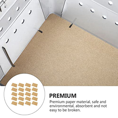 Disposable Reptiles Box Liner Paper 50 Sheets Kraft Paper Mat for Reptile Feeding Box Bedding for Lizards Snakes and Turtles