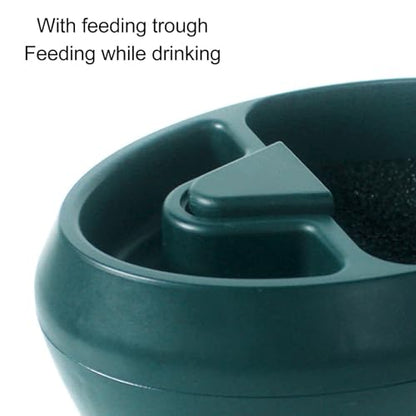 Reptile Water Fountain, Automatic Circulation Waterfall Spout Lizard Water Dispenser with Food Trough for Bearded Dragon,Drinking Fountain Water Dripper for Amphibians Insects