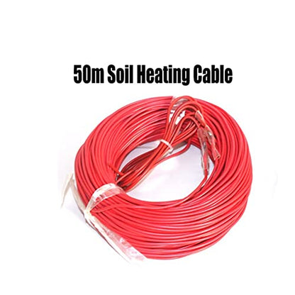 Pipe House Underfloor Heating Soil Air Hotline, Breeding Warming Wire, Greenhouse Plant Aquarium Heating Cable Soil Electronics (Color : 50m Soil Heat Cable) - color: 50m Soil Heat Cable