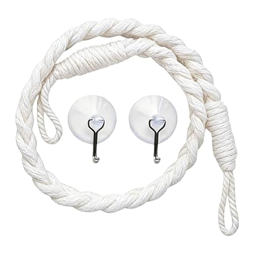 Hermit Crab Toys - Climbing Jute Rope, Reptile Tank Ladder Natural Fiber Hanging Vine Accessory | Stimulating Terrarium Habitat Enrichment Activity Bridge for Lizards Geckos Snakes - color: Cotton Rope