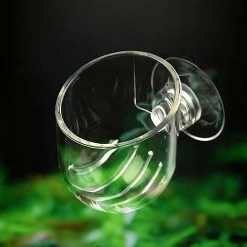 Floating Shrimp Bowl, Aquarium Feeding Tray with Suction Cup, Fish Food Cup Accessory, Reptile and Aquatic Pet Feeder, Tank Tortoise Gecko Bearded Dragon Betta Turtle Shrimp Crab Frog Snake Spider - size: Small