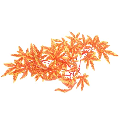 Hemoton Artificial Vine Plant with Suction Cup, Reptile Habitat Decor Fake Hanging Vine, Aquarium Decorations for Fish Tank and Terrarium
