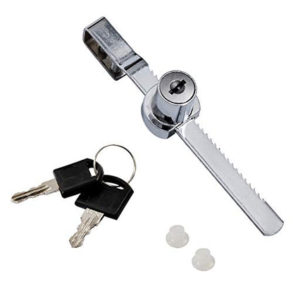 Sissinda Sliding Glass Door Lock Display Case Lock Ratchet Lock with Chrome Finish, Security, Keyed Alike Showcase Display (2 PC) - size: 2 PC