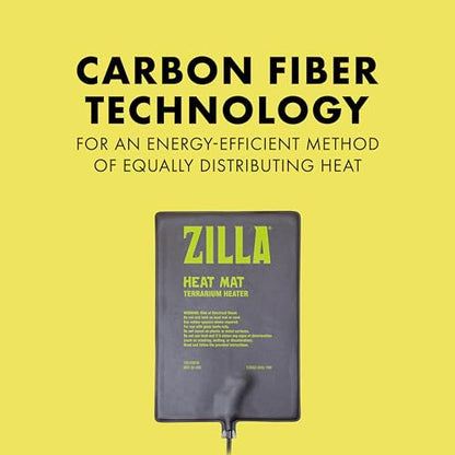 Zilla Heat Mat, Terrarium Heater for Reptiles, Snakes (Ball Pythons, Corn Snakes), Leopard Geckos, Tortoises, Amphibians and Arachnids, Medium, Fits 30-40 Gallon, 16 Watt - size: Medium