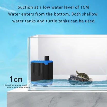 Aquariums Water with 4 Flows Submersed Design for Terrariums Turtles Tanks Circulations Aquariums - color: Tl2307d