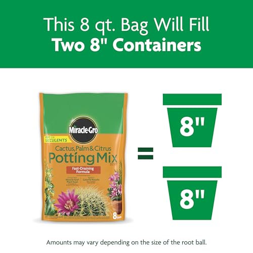 Miracle-Gro Cactus, Palm & Citrus Potting Mix, 8 qt. - size: 1-Pack
