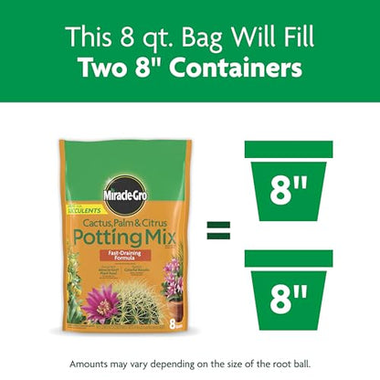 Miracle-Gro Cactus, Palm & Citrus Potting Mix, 8 qt. - size: 1-Pack