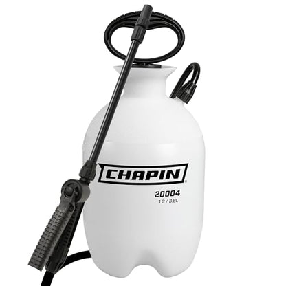 Chapin 20004 Pump Sprayer, 1-Gallon SureSpray Translucent Tank with an Easy Fill Funnel-Top Opening, Adjustable Cone Nozzle & 34" Long Reach Hose, Used for Fertilizer, Pesticides, Weeds & Pests | Durable lightweight tank; ideal for weed control, plant car
