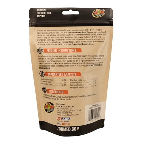 Zoo Med Tortoise & Box Turtle Flower Food Topper 1.4 oz - Pack of 33
