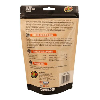 Zoo Med Tortoise & Box Turtle Flower Food Topper 1.4 oz - Pack of 33