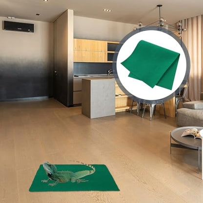Toyvian Reptile Carpet Liner Mat Waterproof Absorbent Tortoise Box Pad 120x60cm Green Reptile Terrarium Bedding Suitable for Lizards and Turtles