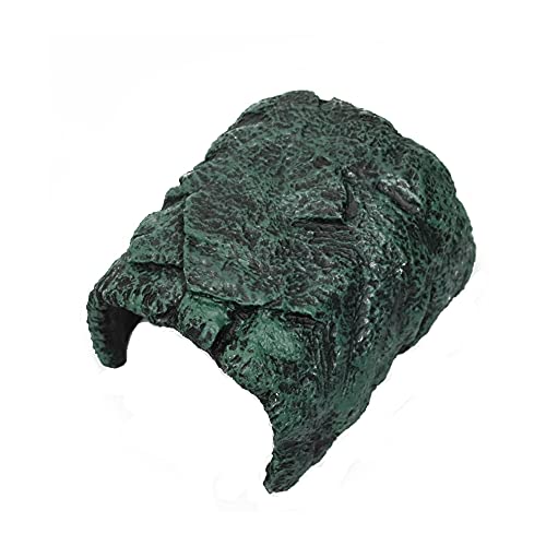 Reptile Rock Hideout Reptile Rock Hide Cave, Aquarium Habitat Décor Rock Tortoise Hideout for Reptiles, Small Lizards, Turtles,Bearded Dragon Tortoise, Amphibians, Fish (N17)