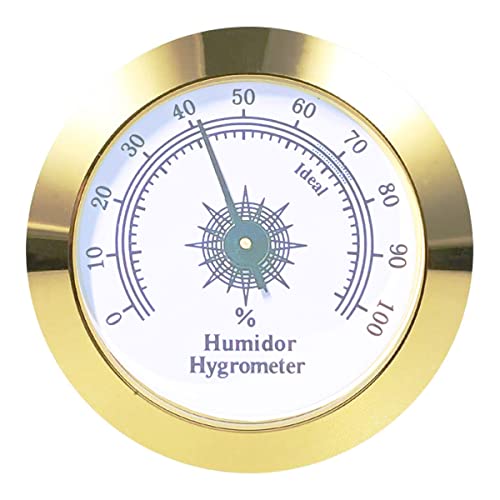 Cigar Hygrometer - High Precision Adjustable 2 Inch Hygrometer Thermometer for Cigar Humidor | Cabinet | Jars | Guitar