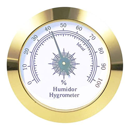 Cigar Hygrometer - High Precision Adjustable 2 Inch Hygrometer Thermometer for Cigar Humidor | Cabinet | Jars | Guitar